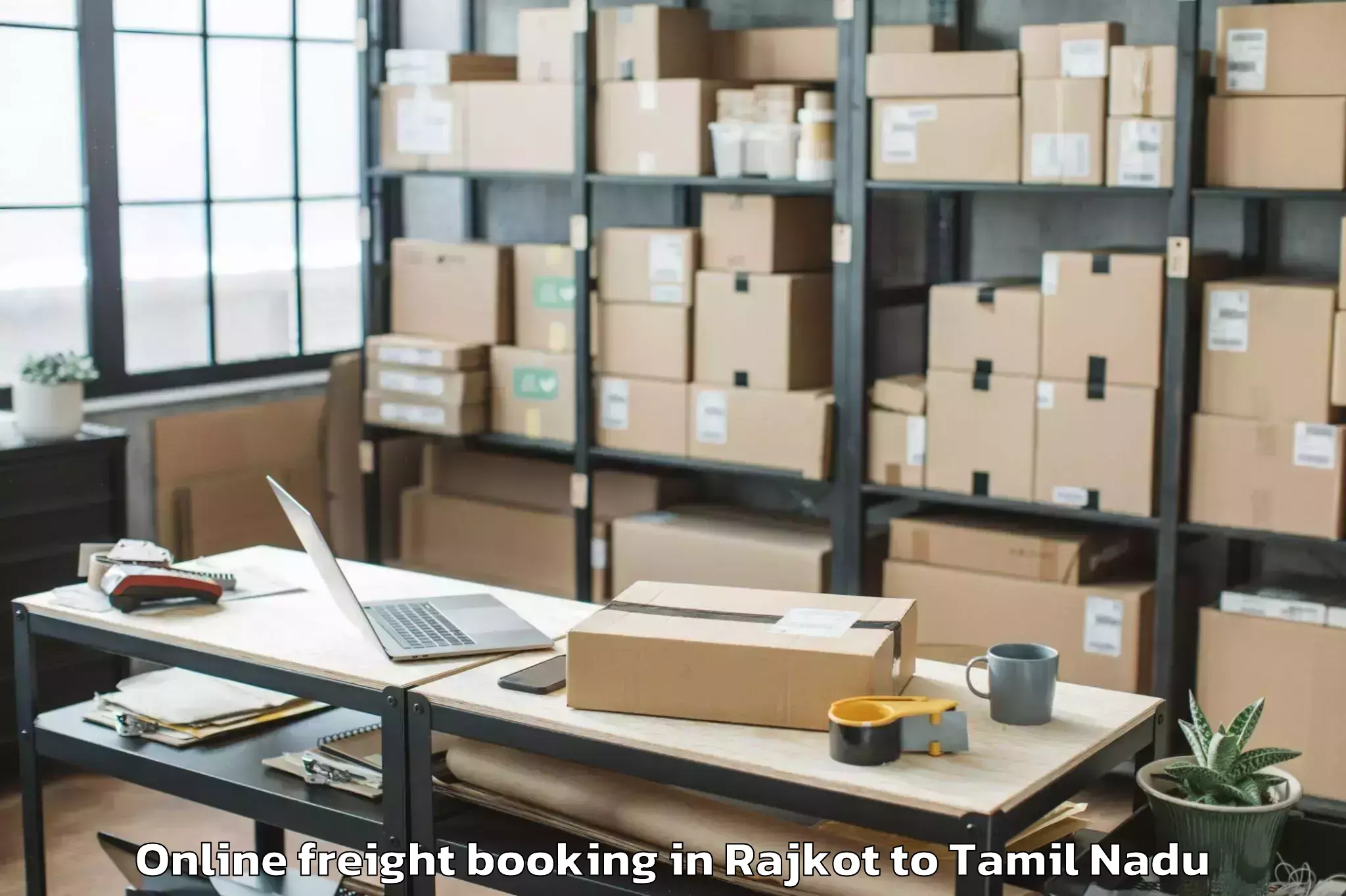 Affordable Rajkot to Uppiliyapuram Online Freight Booking